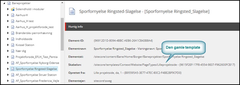 Skift template fase 1